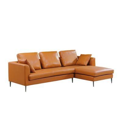 Sunlink Bright Color Italian Simple Design Furniture Living Room Leather 3 Seater Sofa